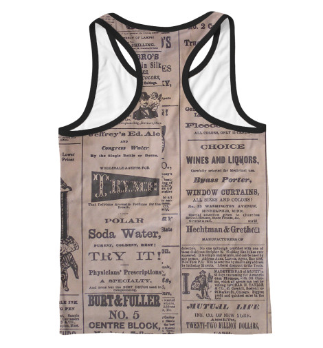 

Майки борцовки Print Bar, Белый, Vintage Newspaper