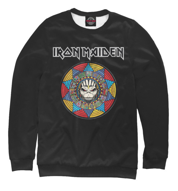 Свитшот для мальчиков с изображением Iron Maiden цвета Белый