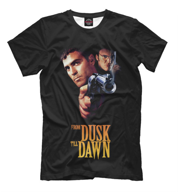 Футболка для мальчиков с изображением От заката до рассвета цвета Черный