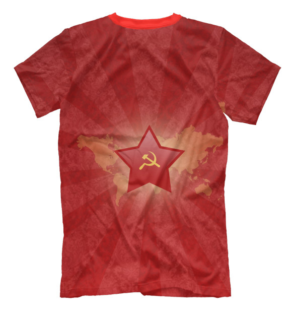 Мужская футболка с изображением Красная звезда цвета Белый
