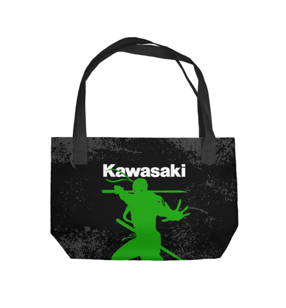 Пляжная сумка с изображением Kawasaki Ninja цвета 