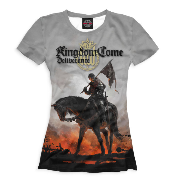 Футболка для девочек с изображением Kingdom Come: Deliverance цвета Белый