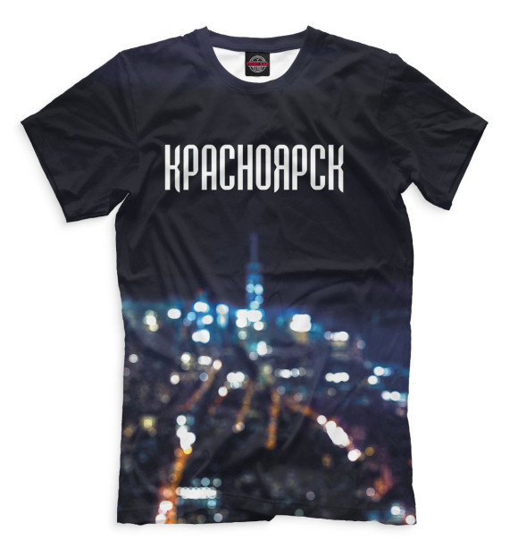 Мужская футболка с изображением Красноярск цвета Белый
