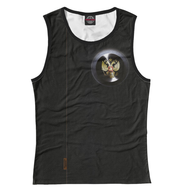 Майка для девочки с изображением RUS цвета Белый