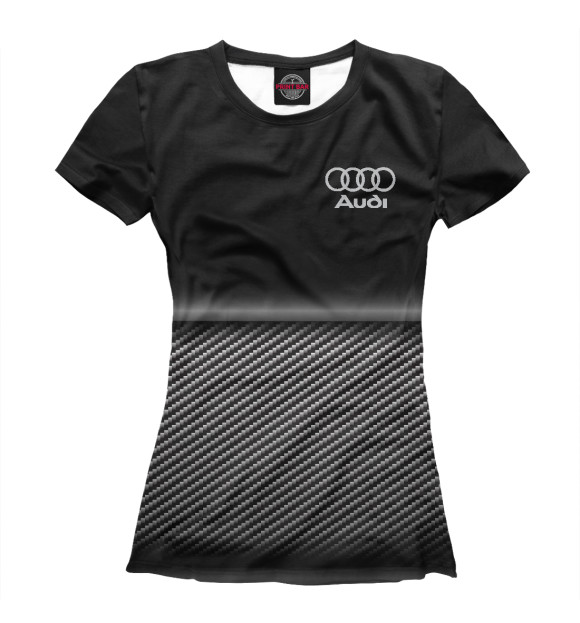 Футболка для девочек с изображением AUDI цвета Белый