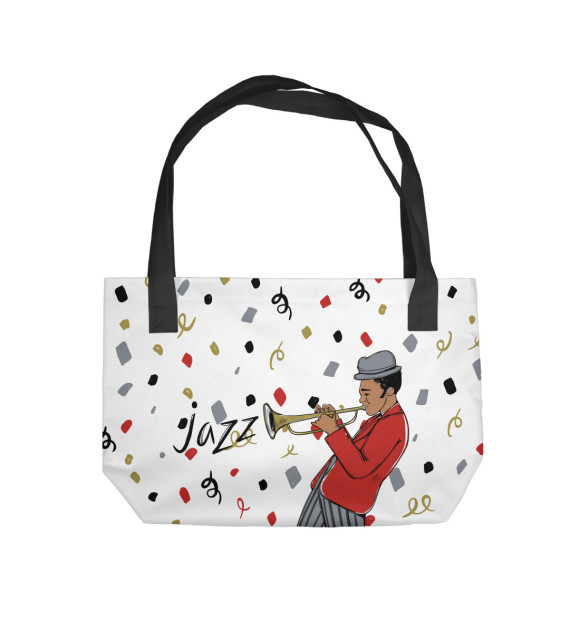 Пляжная сумка с изображением Jazz цвета 