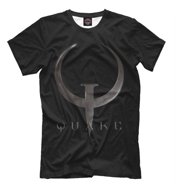 Мужская футболка с изображением Quake цвета Черный