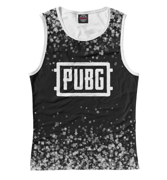 Женская майка с изображением PUBG цвета Белый