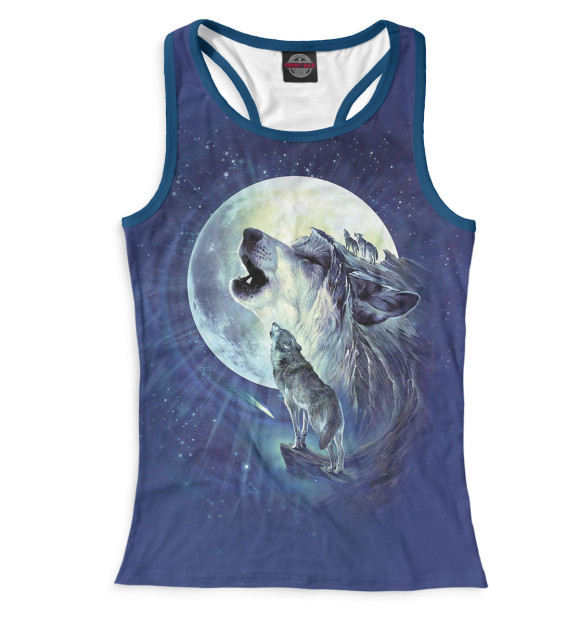 Женская майка-борцовка с изображением Вой цвета Белый