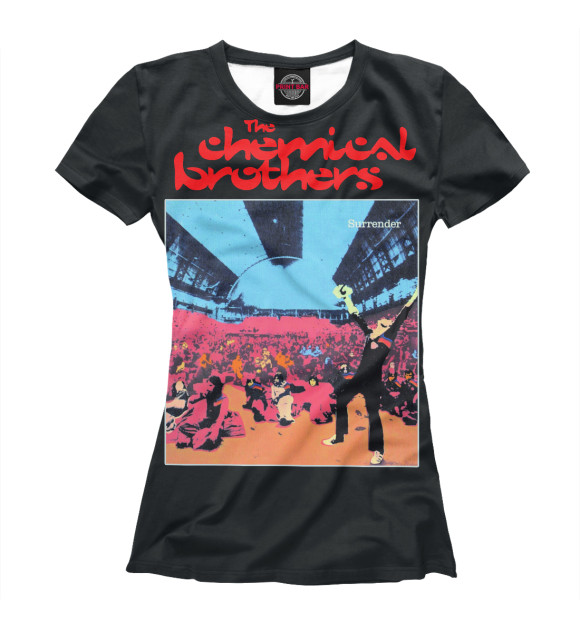 Женская футболка с изображением The Chemical Brothers цвета Белый