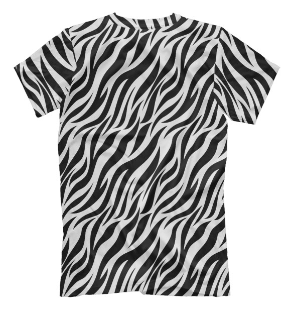 Мужская футболка с изображением Zebra цвета Белый