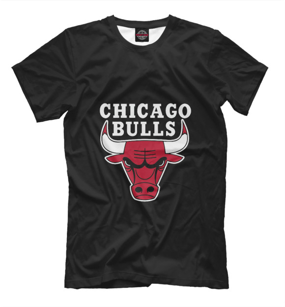 Мужская футболка с изображением Chicago Bulls цвета Черный