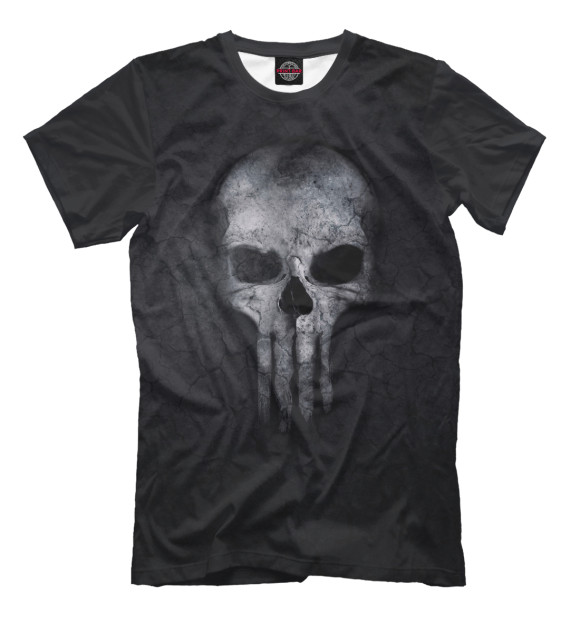 Мужская футболка с изображением Skull of Cthulhu цвета Черный