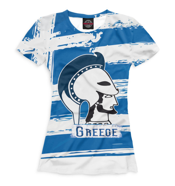 Женская футболка с изображением Греция цвета Белый