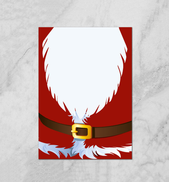 Плакат с изображением Дед Мороз цвета Белый