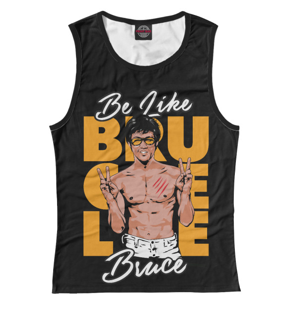 Майка для девочки с изображением Bruce Lee цвета Белый