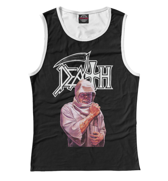 Женская майка с изображением Death цвета Белый