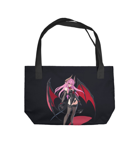 Пляжная сумка с изображением Демоница цвета 