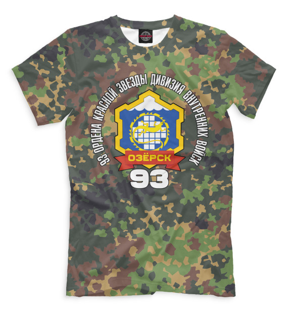 Мужская футболка с изображением 93 Дивизия ВВ цвета Серый
