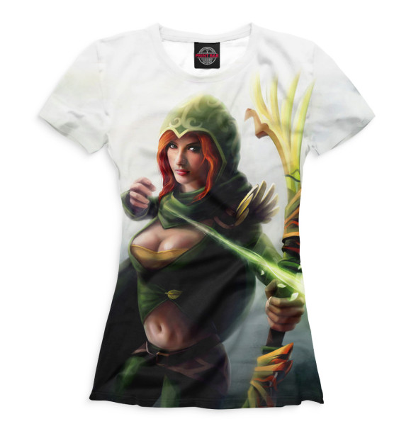 Женская футболка с изображением Windranger цвета Белый