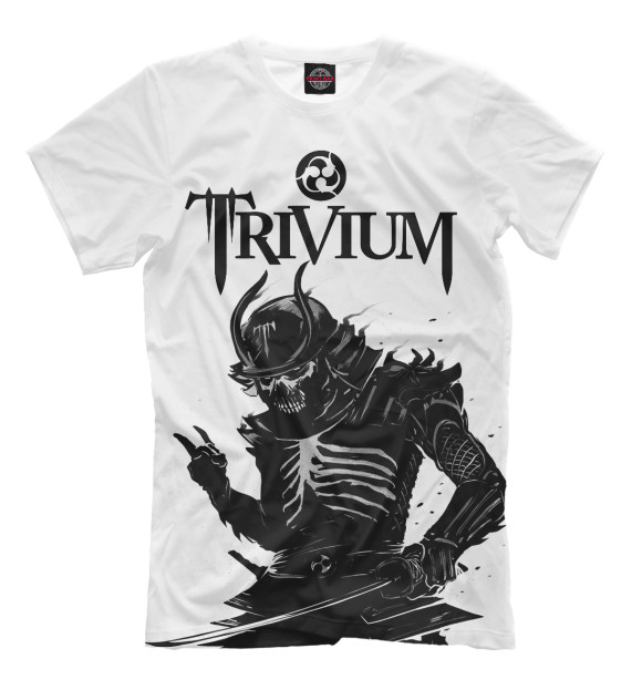 Мужская футболка с изображением Trivium цвета Молочно-белый