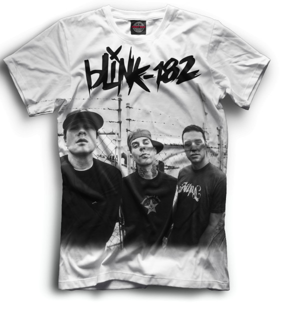 Мужская футболка с изображением blink-182 цвета Черный