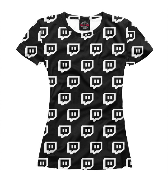 Женская футболка с изображением Twitch цвета Белый