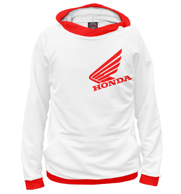 Худи для девочки с изображением Honda Logo цвета Белый