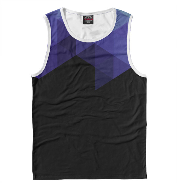 Мужская майка с изображением Triangle цвета Белый