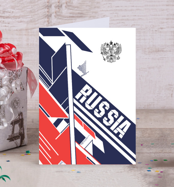 Открытка с изображением Russia цвета Белый