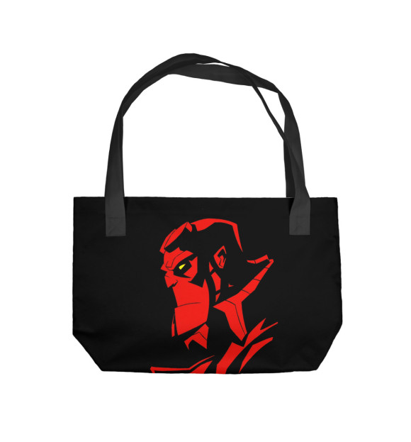 Пляжная сумка с изображением Hellboy цвета 
