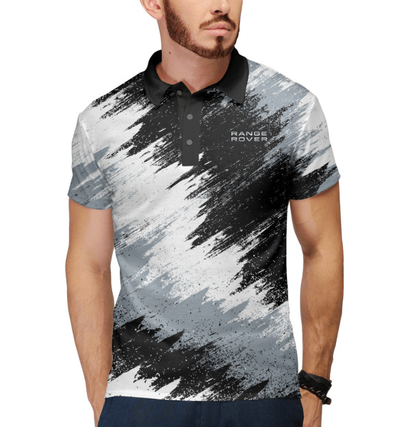 Мужское поло с изображением Range Rover цвета Белый