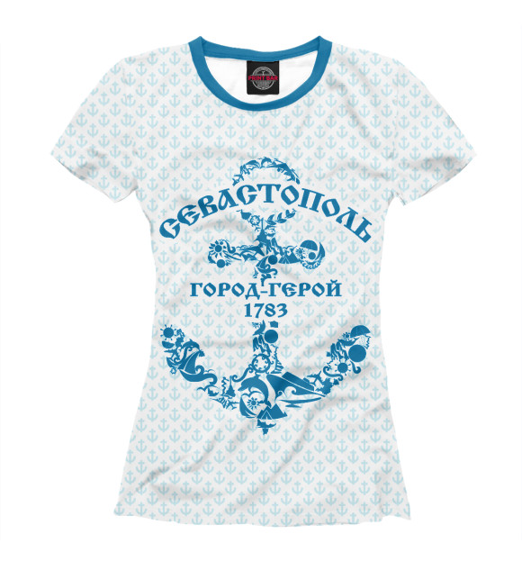 Женская футболка с изображением Севастополь цвета Белый