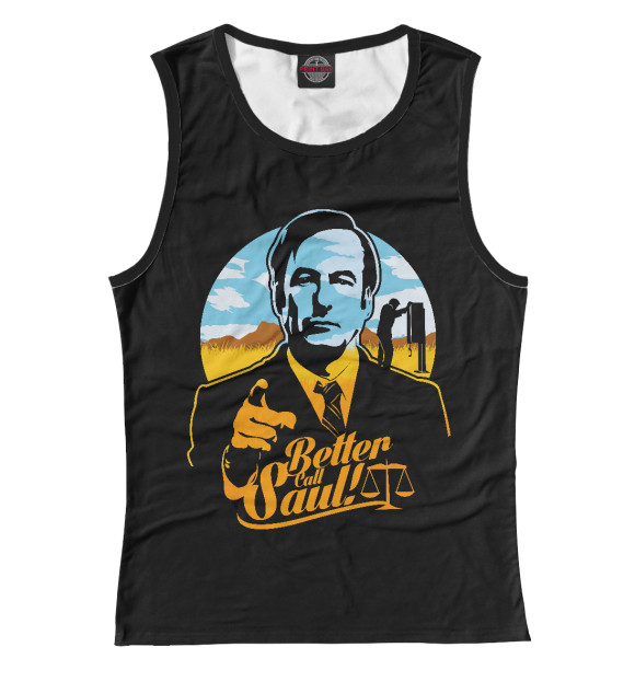 Майка для девочки с изображением Better Call Saul цвета Белый