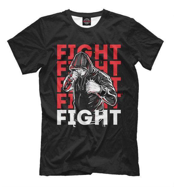 Футболка для мальчиков с изображением FIGHT цвета Белый