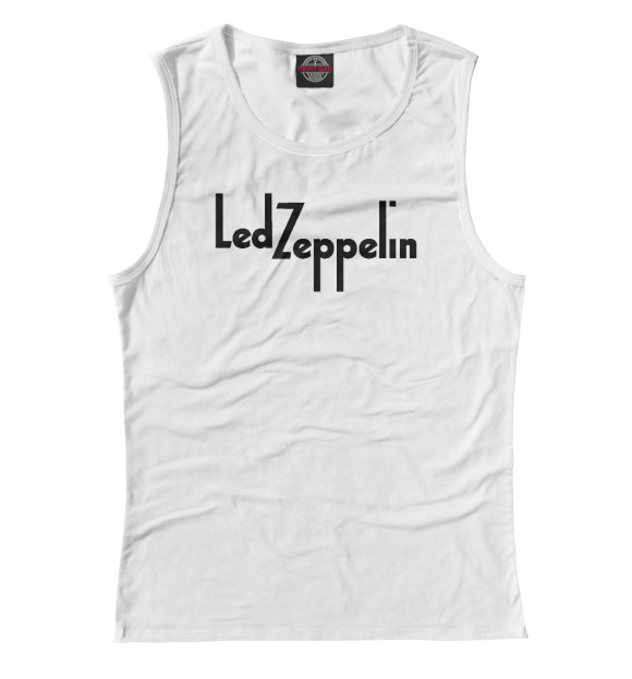 Женская майка с изображением Led Zeppelin цвета Белый