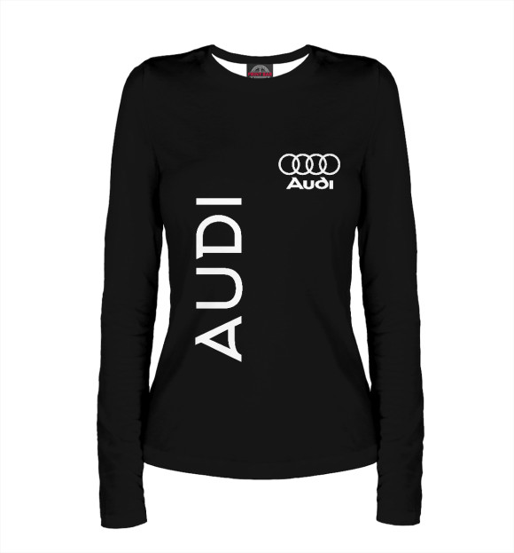 Женский лонгслив с изображением Audi цвета Белый