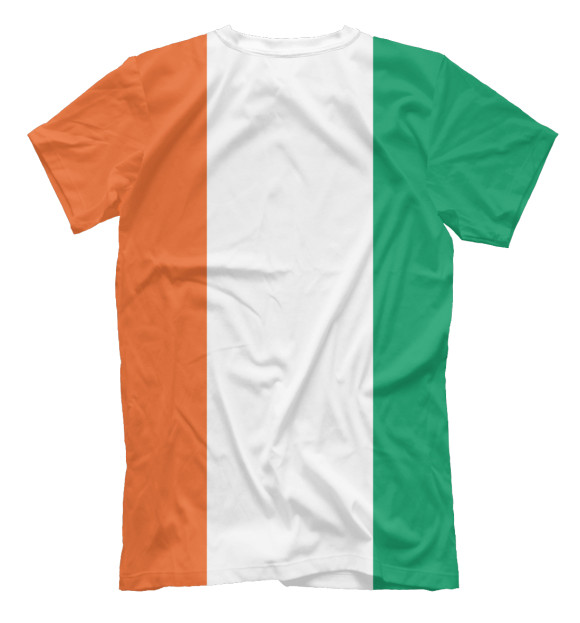 Мужская футболка с изображением Ирландия, Roller Derby цвета Белый