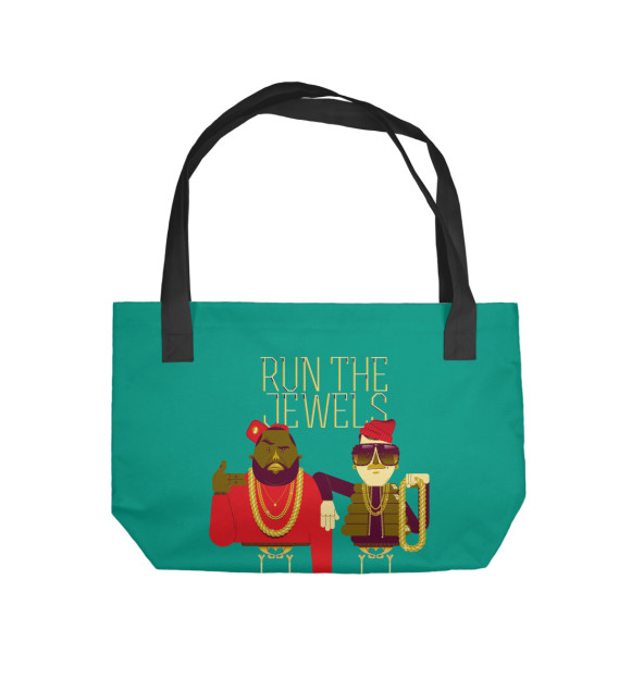 Пляжная сумка с изображением Run The Jewels цвета 