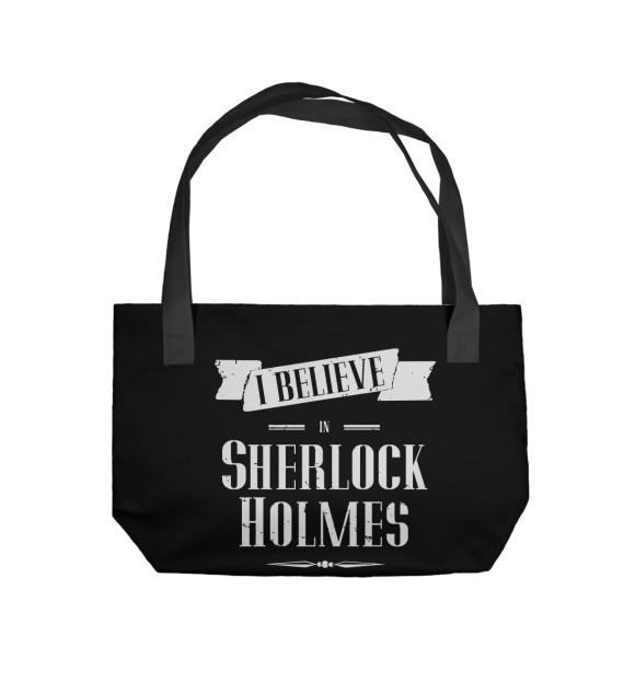 Пляжная сумка с изображением Sherlock цвета 