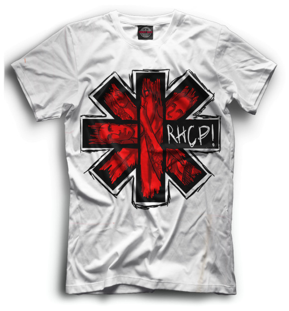 Мужская футболка с изображением RHCP цвета Черный