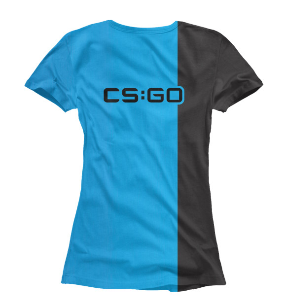 Женская футболка с изображением CS:GO Силуэт цвета Белый