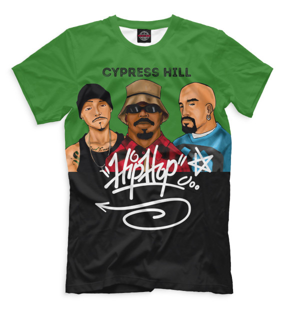 Мужская футболка с изображением Cypress Hill цвета Черный