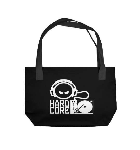 Пляжная сумка с изображением Hard core цвета 