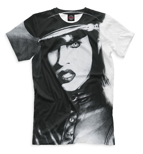 

Футболки Print Bar, Черный, Marilyn Manson