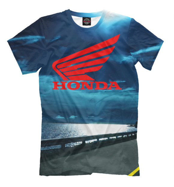 Мужская футболка с изображением Honda цвета Р‘РµР»С‹Р№