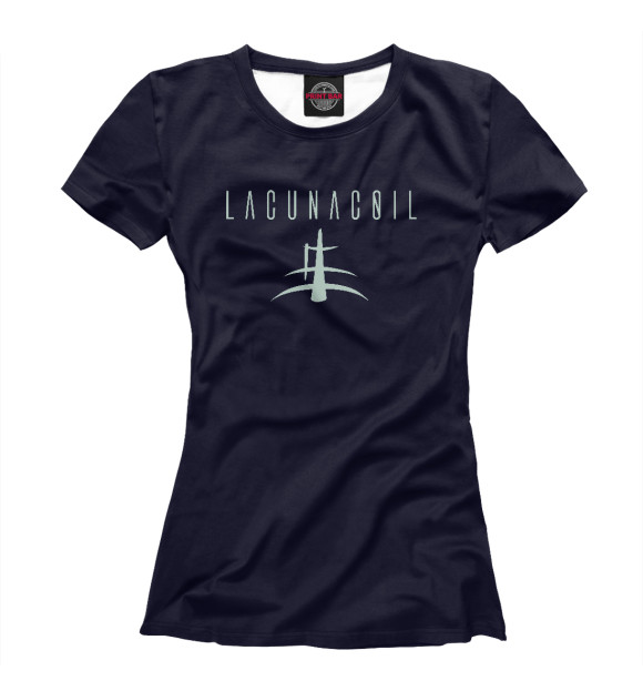 Футболка для девочек с изображением Lacuna Coil цвета Белый