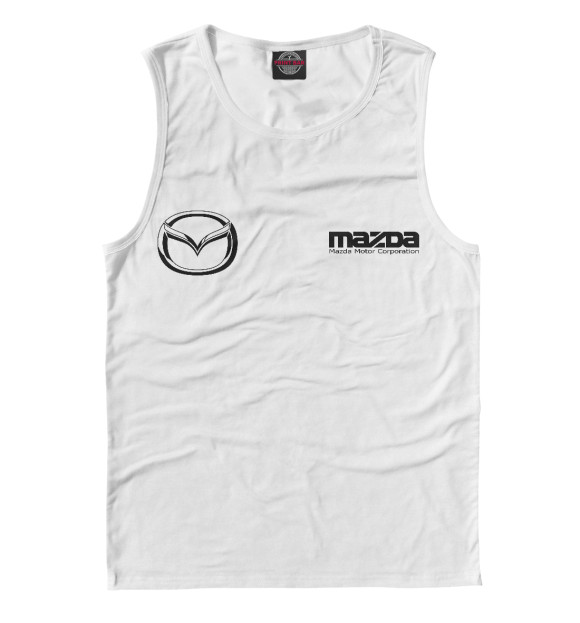 Мужская майка с изображением Mazda цвета Белый