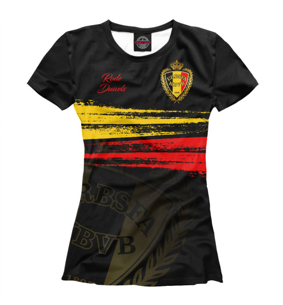 Женская футболка с изображением Бельгия цвета Белый