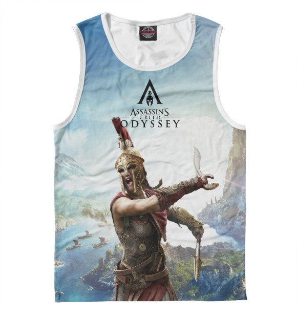 Майка для мальчика с изображением Assassin's Creed Odyssey цвета Белый
